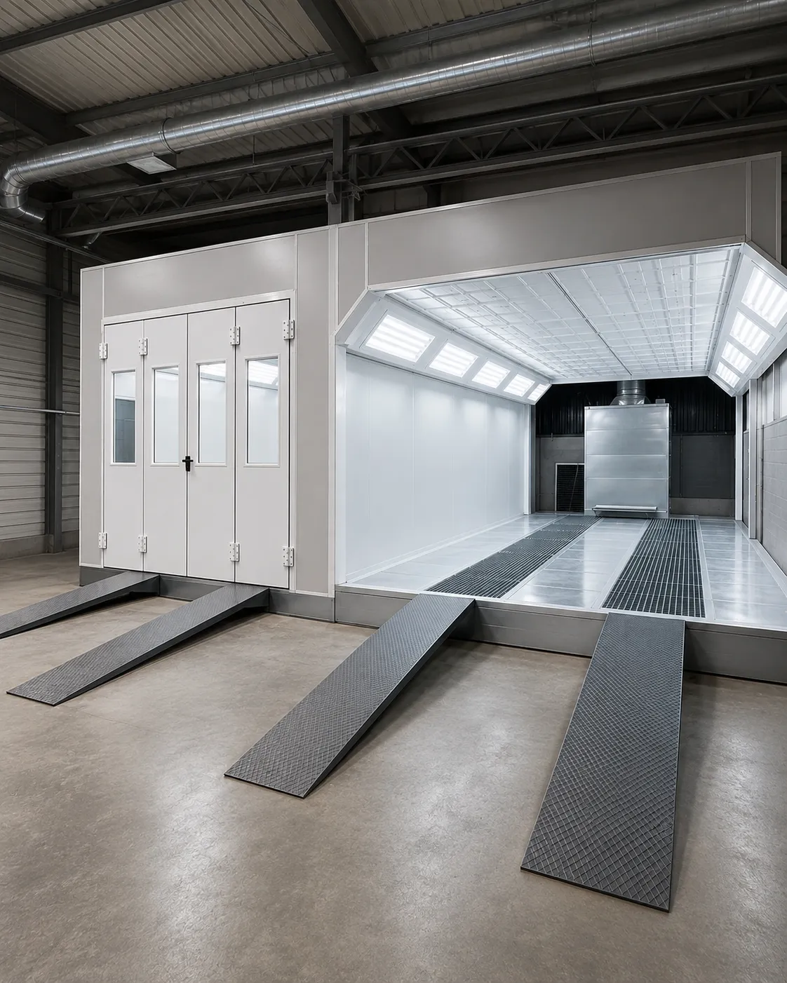 Cabine de peinture pour utilitaires